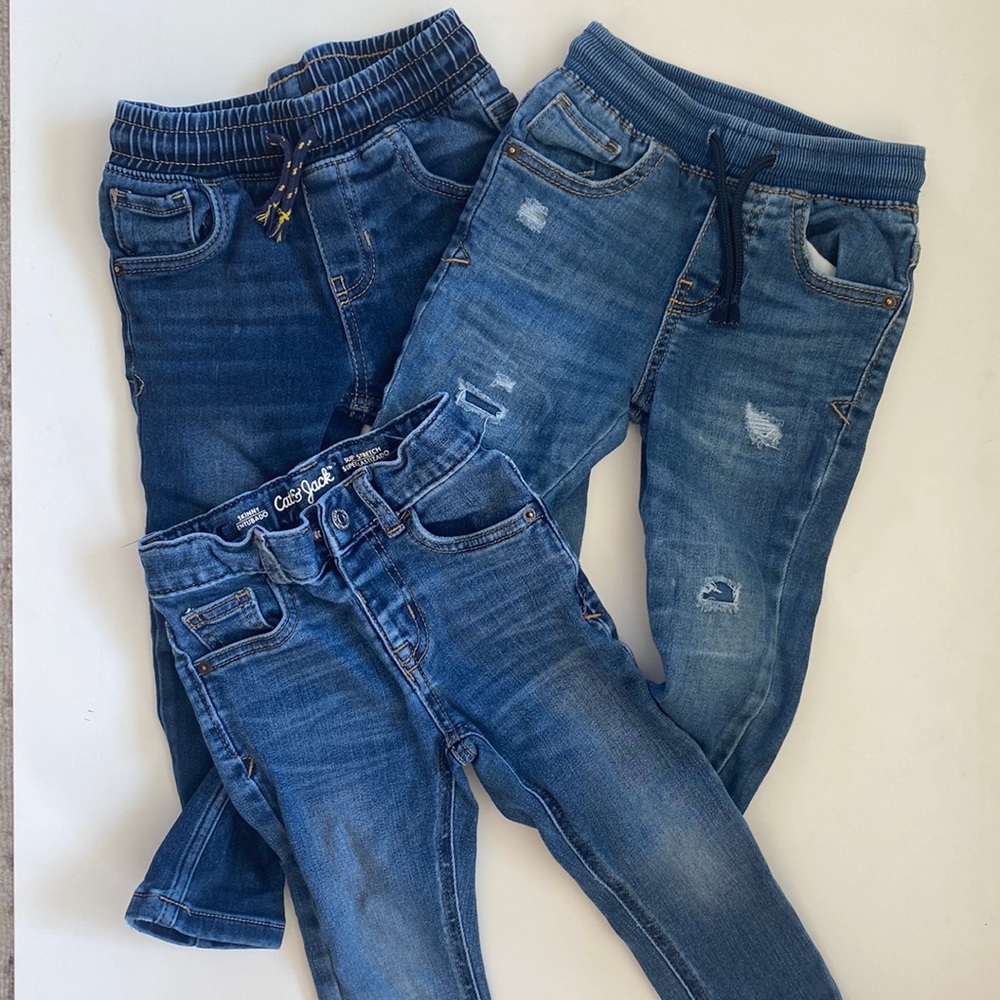 Cat & Jack 2T ( 3 pairs) Boy Skinny Jeans // Like New
